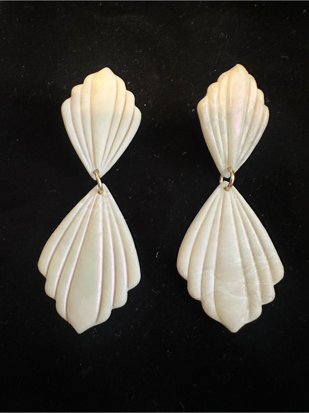 Pearl White Shell Drop Earrings - Women Jewelry